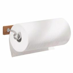 interDesign Formbu Bamboo Wall Mount Paper Towel Holder with Brushed Stainless Steel Accents thumbnail 3