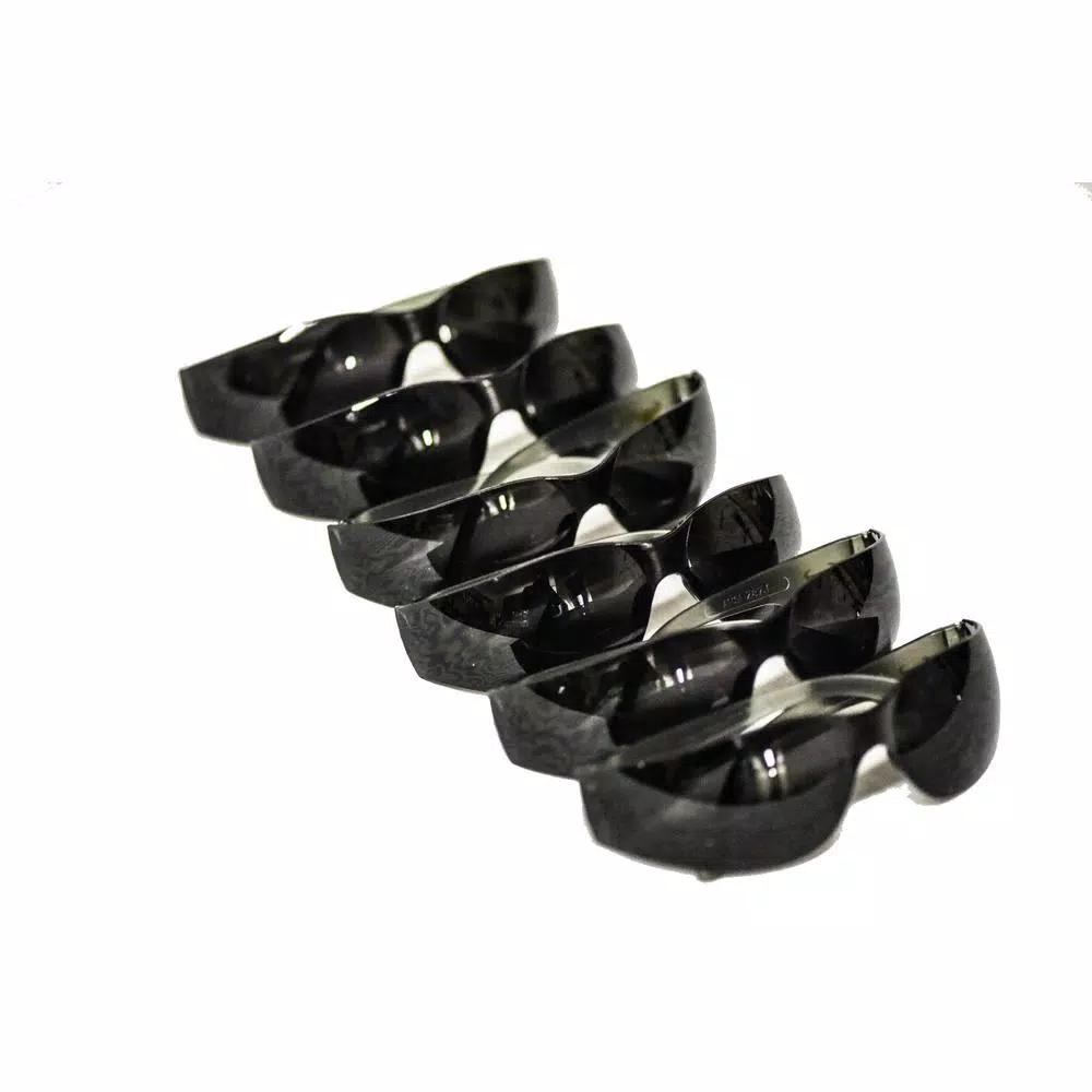 G & F Products EyePRO Smoke Safety Goggles, Scratch, Impact and Ballistic Resistant, 12 Pack, Dark Grey