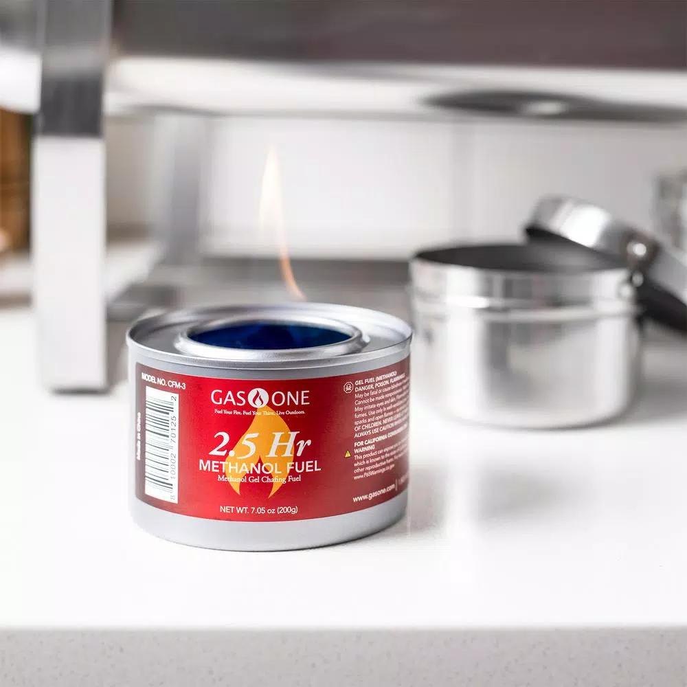 Unbranded Methanol Gel Chafing Fuel - 2.5 Hour Burn Time for Catering and Buffets