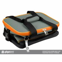 GigaTent Collapsible Soft-Side Insulated Cooler with 2 Cargo Pockets and Bottle Opener - Orange thumbnail 4
