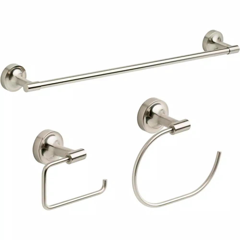 Franklin Brass Voisin 3-Piece Brushed Nickel Bath Hardware Set