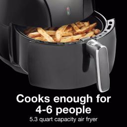 Proctor Silex 5.2 Qt. Black Air Fryer with 60-Minute Timer and 1700W Power thumbnail 5