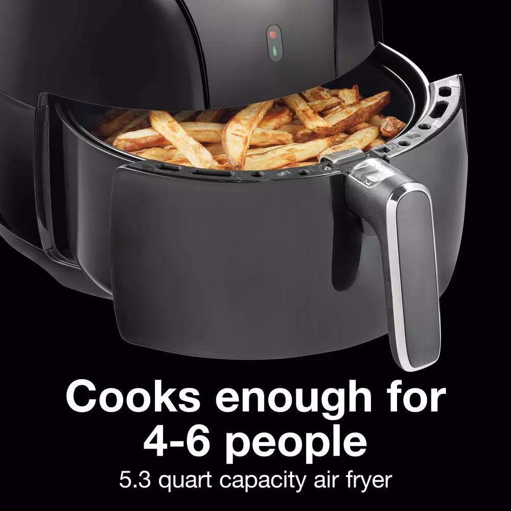 Proctor Silex 5.2 Qt. Black Air Fryer with 60-Minute Timer and 1700W Power