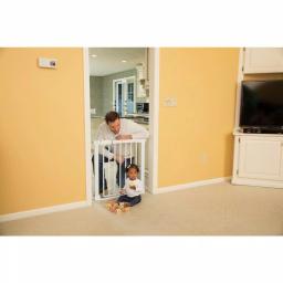 Safety 1st Flat Step 30 in. Pressure-Mounted Child Safety Gate, White thumbnail 2