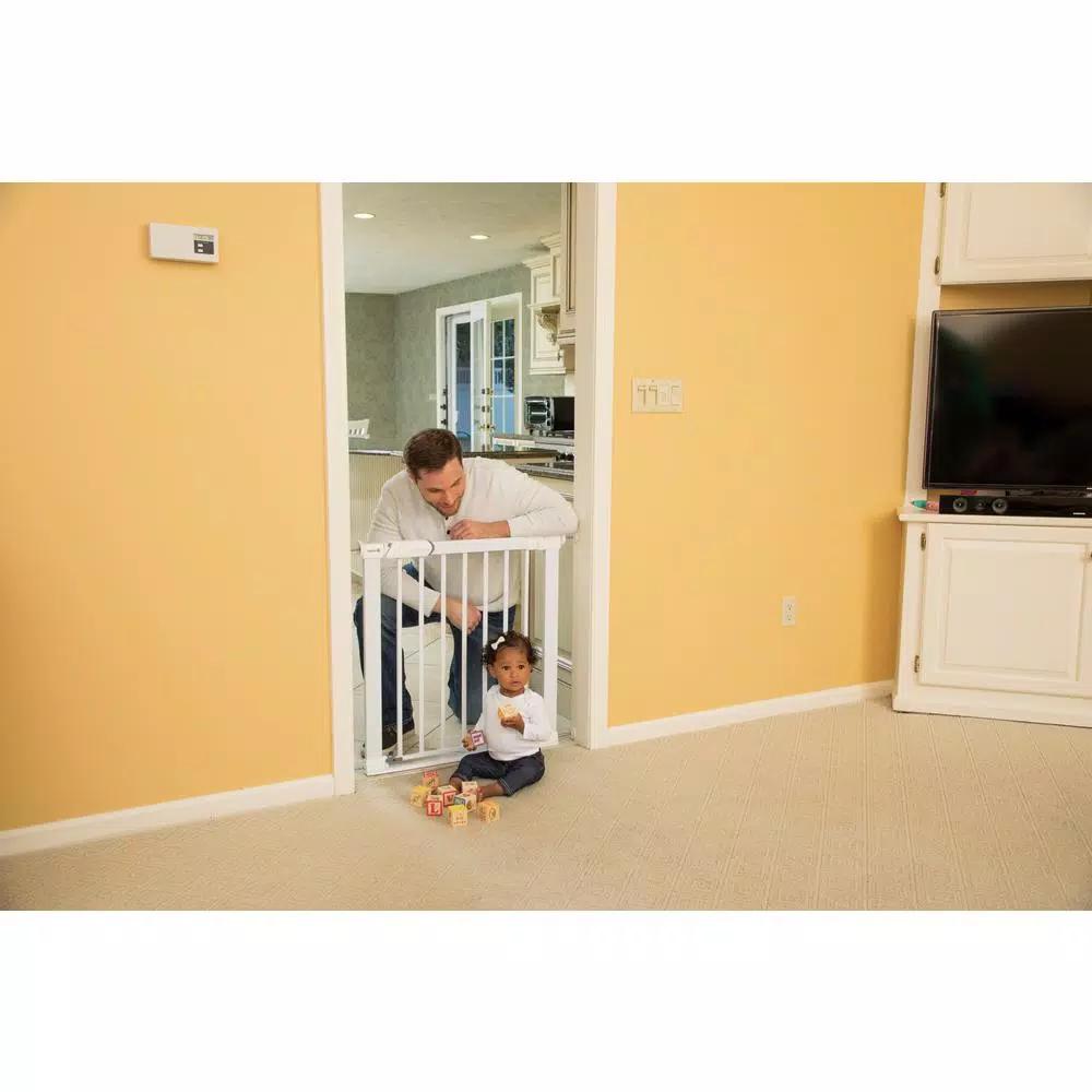 Safety 1st Flat Step 30 in. Pressure-Mounted Child Safety Gate, White