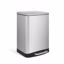 Innovaze 1.6 Gal. Brushed Stainless Steel Rectangular Step-On Trash Can with Fingerprint-Free Finish thumbnail 1