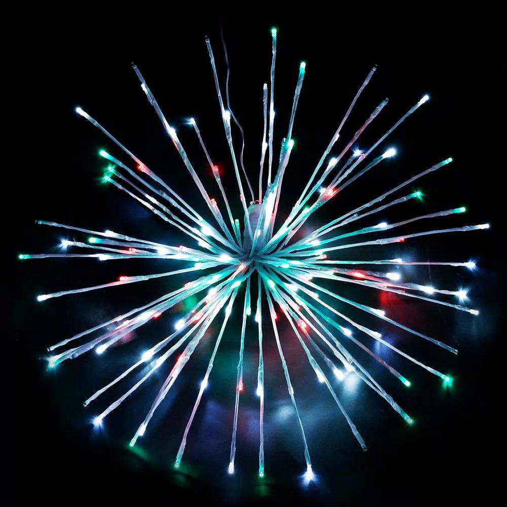 HOLIDYNAMICS HOLIDAY LIGHTING SOLUTIONS 16 in. LED Christmas Spritzer Sculpture - Pure White, Red, and Green Lights
