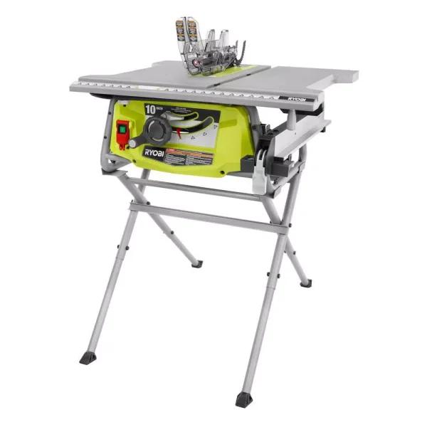 RYOBI 10 in. 15 Amp Table Saw with Folding Stand