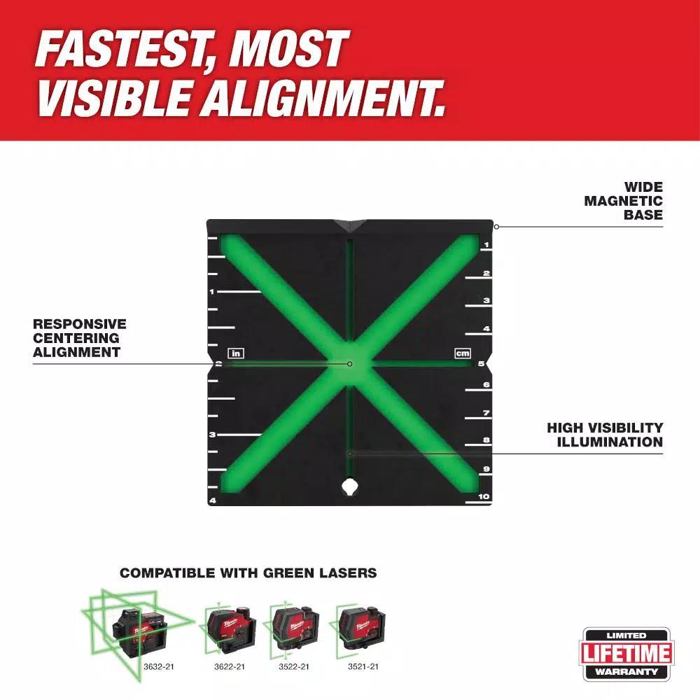 Milwaukee Responsive Laser Alignment Target for Green Lasers