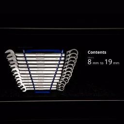 Capri Tools Metric 12-Piece Long Pattern Reversible Ratcheting Combination Wrench Set with Wrench Rack thumbnail 2