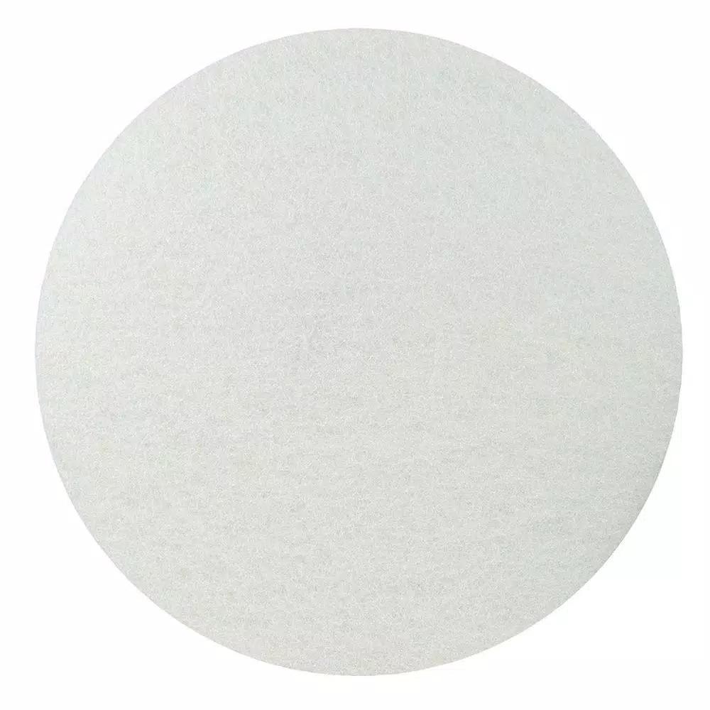 Quickie 17 in. Light Duty Floor Polishing Pad, White