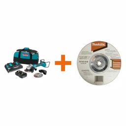 Makita 18V X2 LXT (36V) 7 in. Brushless Paddle Switch Angle Grinder Kit with 5.0 Ah Batteries & 10pk Grinding Wheels thumbnail 1