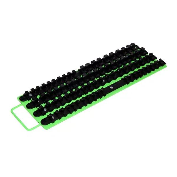 Grand Rapids Industrial Products Professional Heavy-Duty Steel Socket Organizer Rack, Green