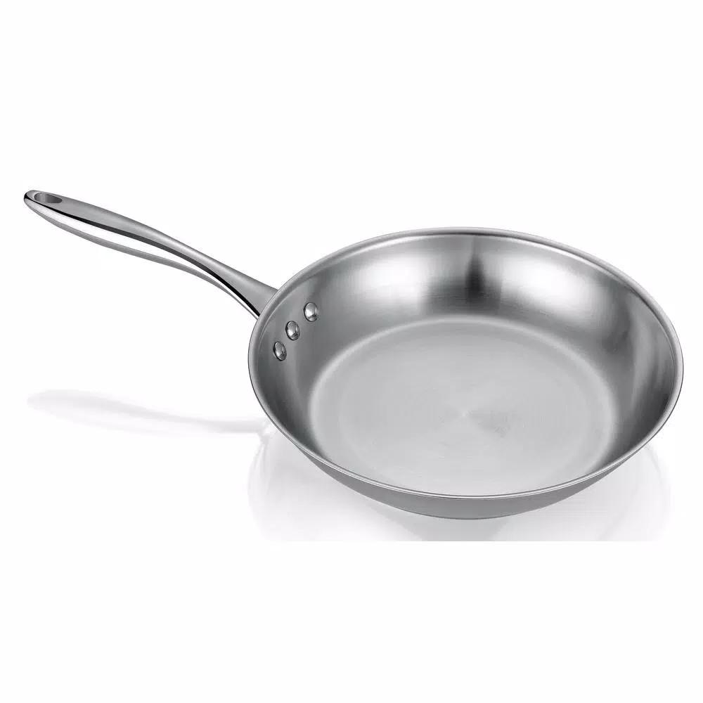 Ozeri Earth Pan 10 in. 3-Ply Stainless Steel Frying Pan, Restaurant Edition