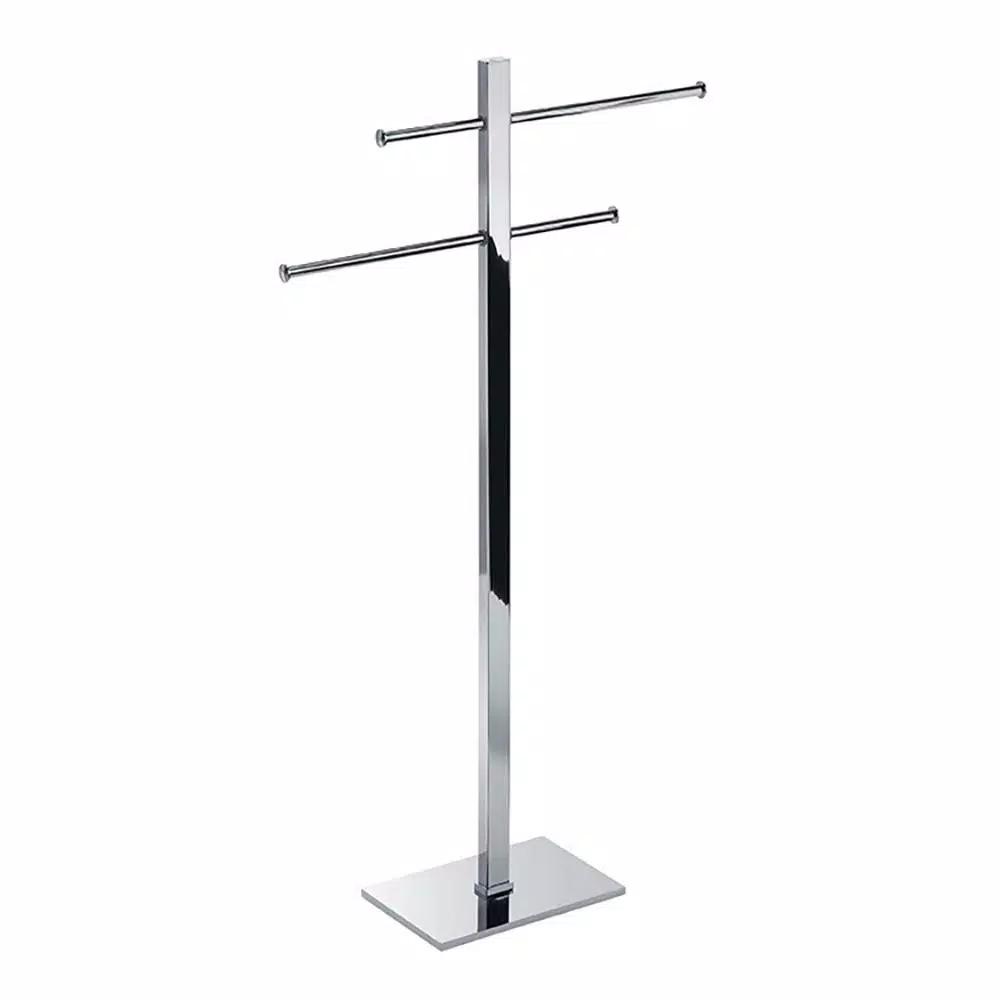 Nameeks Gedy Bridge Freestanding Towel Rack, Stainless Steel with Polished Chrome Finish