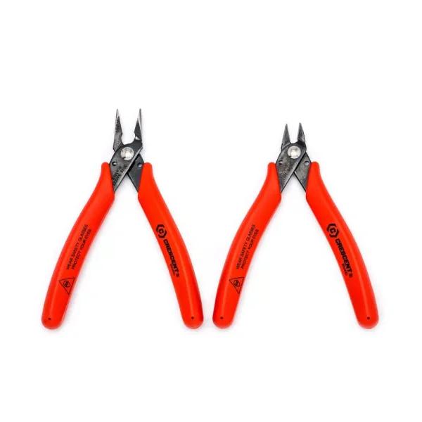 Crescent 4 in. Shear-Cutter Plier Set, 2-Piece Carbon Steel Electronic & Needle-Nose Set