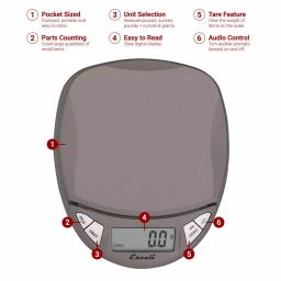 Escali Pico High Precision Pocket Scale, Ultra-Sensitive Mini Digital Scale thumbnail 4