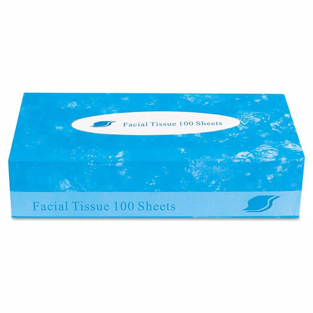 GEN 2-Ply White Facial Tissue, 100 Sheets per Box, 30 Box Carton