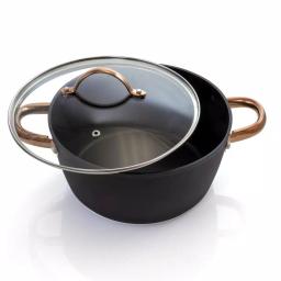 Oster Allsberg 10-Piece Aluminum Nonstick Cookware Set with Bronze Handles, Black and Bronze thumbnail 5