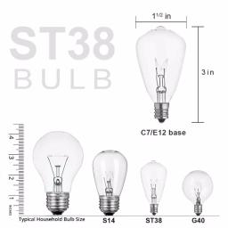 ALEKO's 25 ft. Traditional Patio String Cafe Lights, 25 Warm White Incandescent Bulbs, Indoor/Outdoor Weatherproof thumbnail 2