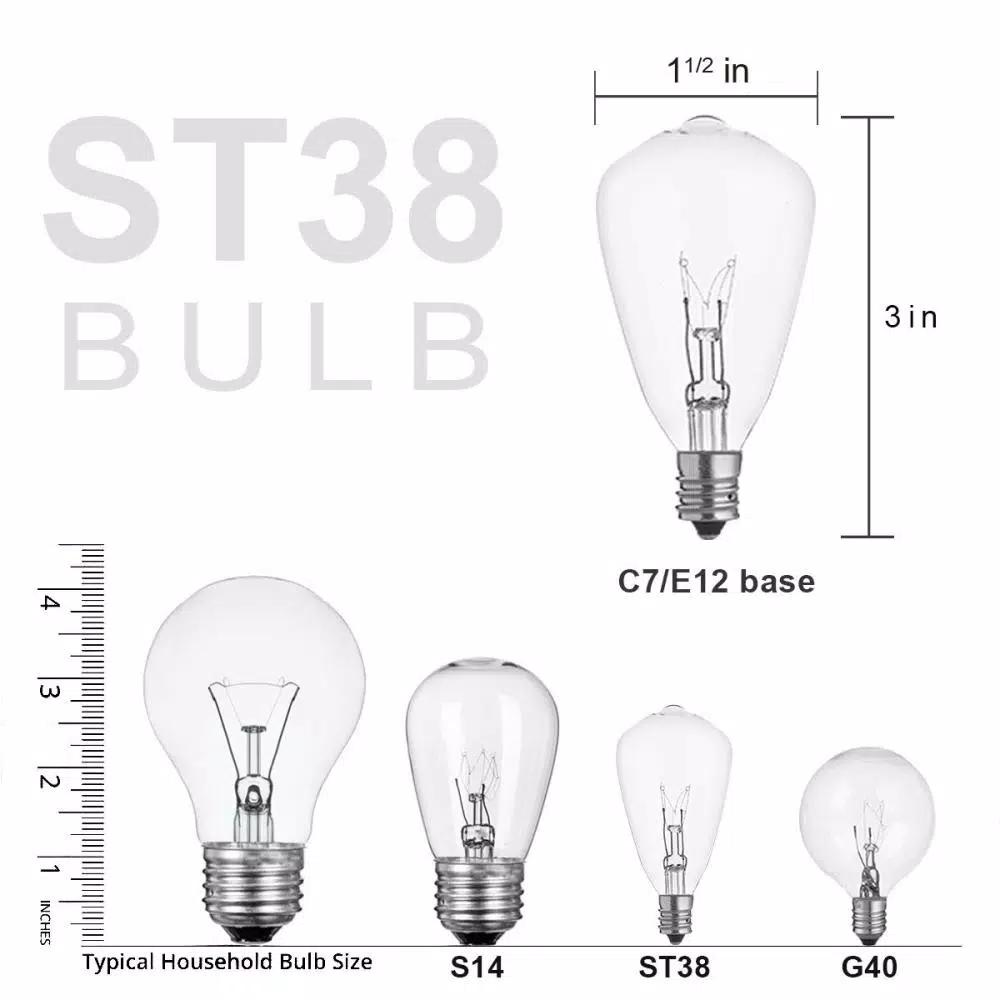 ALEKO's 25 ft. Traditional Patio String Cafe Lights, 25 Warm White Incandescent Bulbs, Indoor/Outdoor Weatherproof