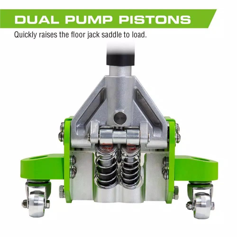 Arcan ALJ2TW 2-Ton Aluminum Floor Jack, Lightweight Service Jack with Dual Pump Pistons