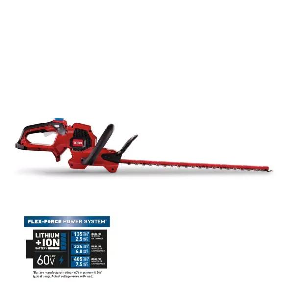 Toro 60V Flex-Force 24 in. Cordless Hedge Trimmer (Bare Tool)