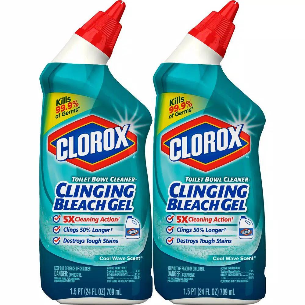 Clorox Plus Tilex Mold and Mildew Remover & Clorox Toilet Bowl Clinging Bleach Gel 2-Pack Bundle