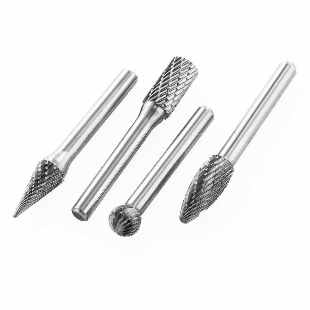 Stark 20-Piece Double Cut Carbide Rotary Burr Set with 1/4 in. Shank, Includes Carrying Case