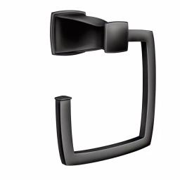 Moen Hensley 3-Piece Matte Black Bath Hardware Set with 24 in. Towel Bar, Paper Holder, and Towel Ring thumbnail 5