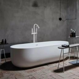 Vanity Art 40 in. Freestanding Single Handle Claw Foot Tub Faucet with Hand Shower, Polished Chrome thumbnail 5