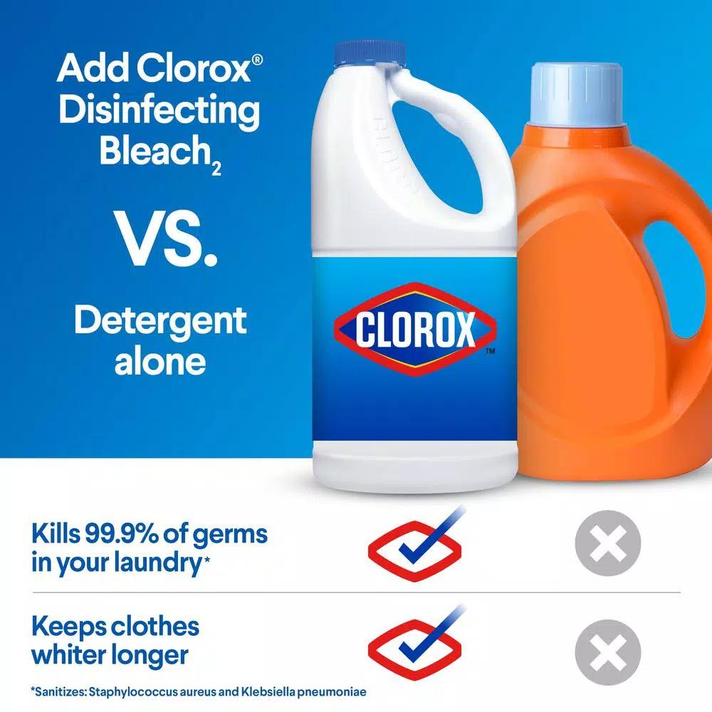 Clorox Regular Concentrated Liquid Bleach, 121 oz (2-Pack)
