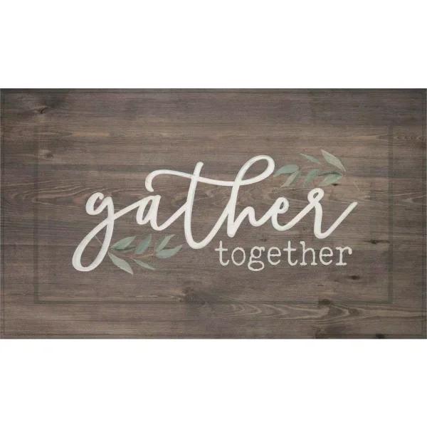 P Graham Dunn Gather Together Wood Wall Decor - Rustic Grey Inspirational Carved Wall Art