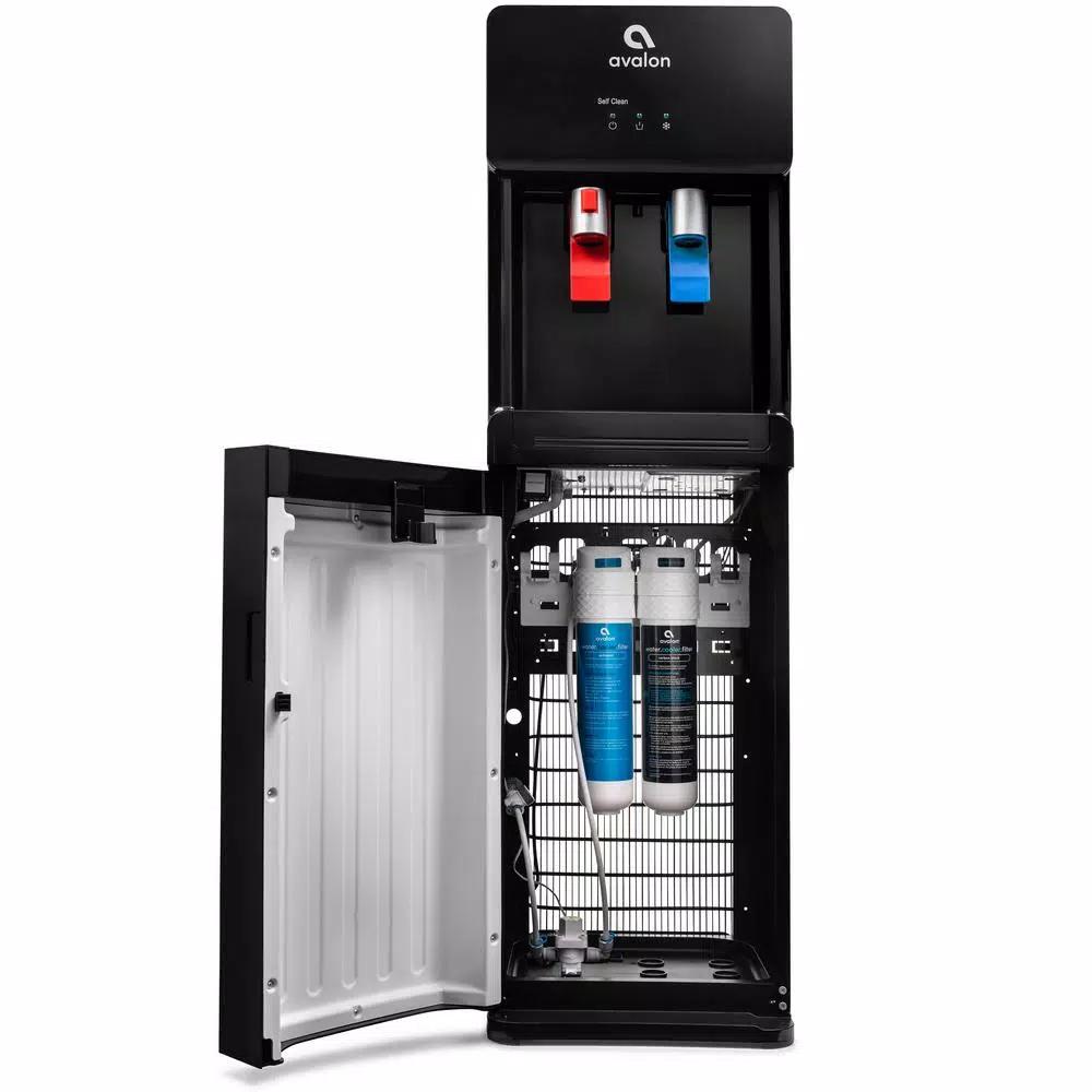 Avalon Self-Cleaning Bottleless Water Cooler Dispenser with Hot/Cold Water, Black