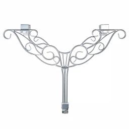 Village Lighting Company 19 in. Silver Antler Adjustable Wreath Hanger, Durable Wrought Iron thumbnail 1
