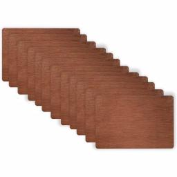 RITZ 19 x 13 in. Copper Metallic Stitched PVC Placemats, Set of 12 thumbnail 1