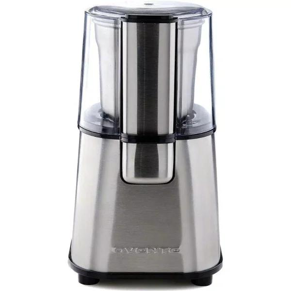 Ovente Electric Coffee Grinder, 200W Multi-Purpose Blade Grinder, Silver