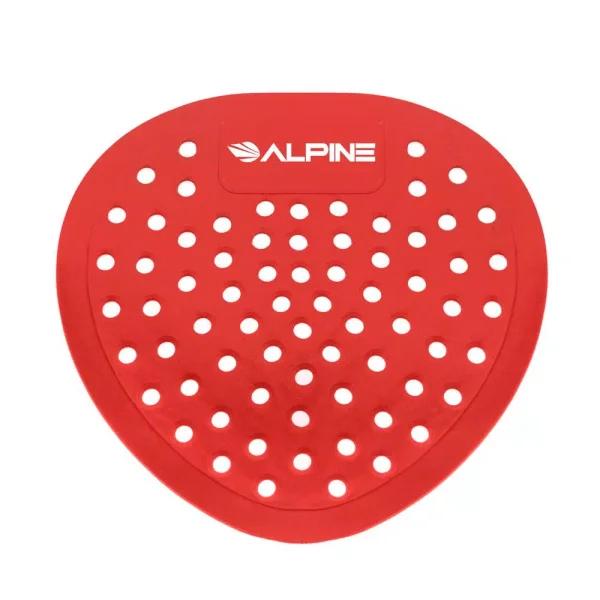 Alpine Industries Cherry Flat Anti-Splash Urinal Screen, 10-Pack