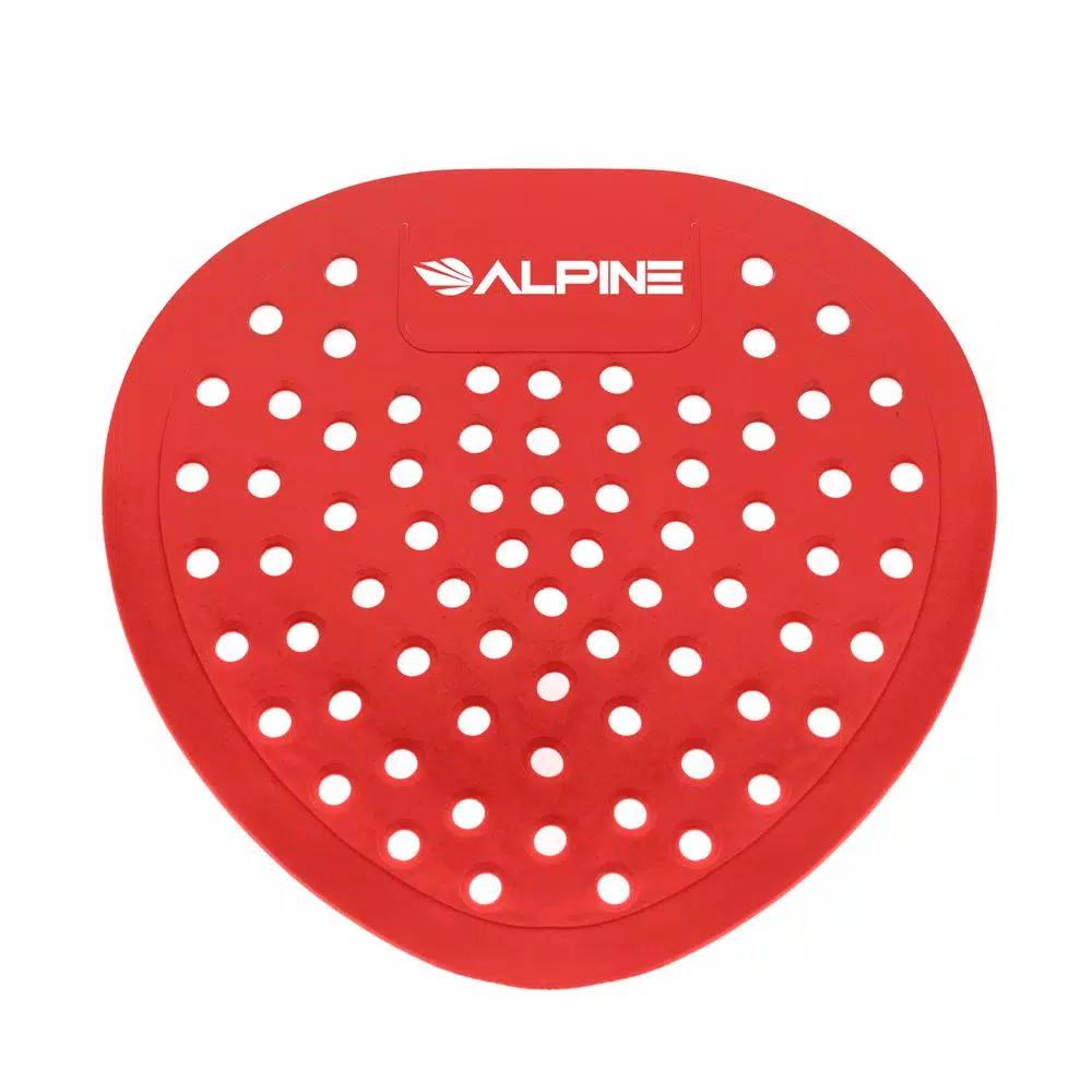 Alpine Industries Cherry Flat Anti-Splash Urinal Screen, 10-Pack