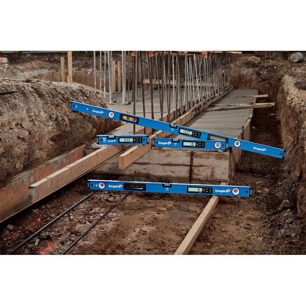 Empire True Blue 72 in. Digital Box Level Kit with 8 in. Magnetic Torpedo Level and 7 in. Rafter Square