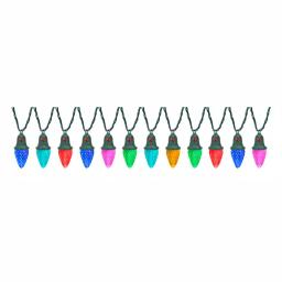 LightShow 12.5 ft. C9 LED Color Changing Christmas String Lights, 12-Light Set with 12 Effects thumbnail 1
