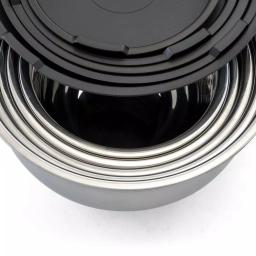 MegaChef MegaChaf 5-Piece Stainless Steel Mixing Bowl Set with Lids thumbnail 5