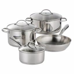 Tramontina 7 Pc Stainless Steel Cookware Set with Tri-Ply Base thumbnail 1