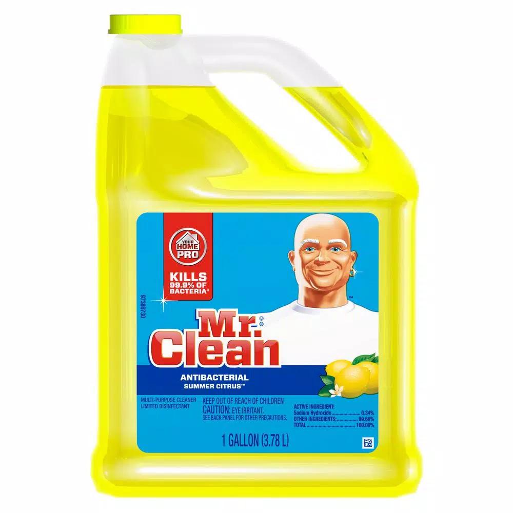 Mr. Clean Antibacterial Multi-Surface Liquid Cleaner, Summer Citrus, 128 oz.