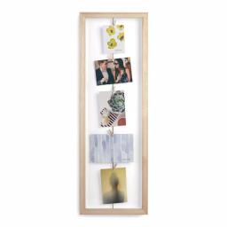 Umbra Clothesline Natural Wood Photo Clip Frame - Hanging Wall Decor for Mementos thumbnail 2