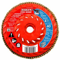 Diablo Steel Demon 4-1/2 in. 40-Grit Grinding and Polishing Flap Disc with Speed Hub thumbnail 1