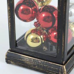Winsome House 10-Light RGB Color Changing LED Square Holiday Lantern with Christmas Ornaments thumbnail 3