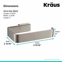KRAUS Stelios Brushed Nickel Toilet Paper Holder, Solid Brass thumbnail 2
