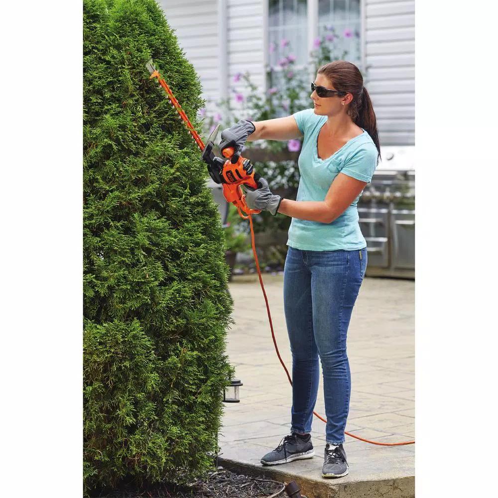BLACK+DECKER 16 in. Corded Electric Hedge Trimmer with SAWBLADE, 3.0 Amp