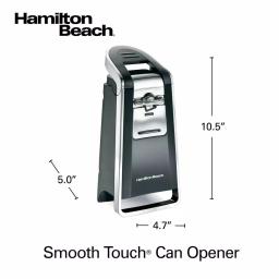 Hamilton Beach Smooth Touch Electric Can Opener, Black and Chrome thumbnail 5